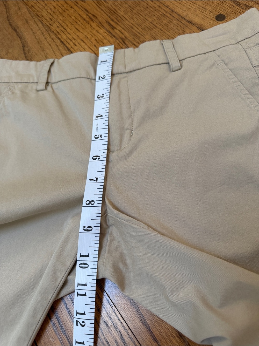 Vince sz 2 100% cotton beige long walking Bermuda shorts - Picture 3 of 8